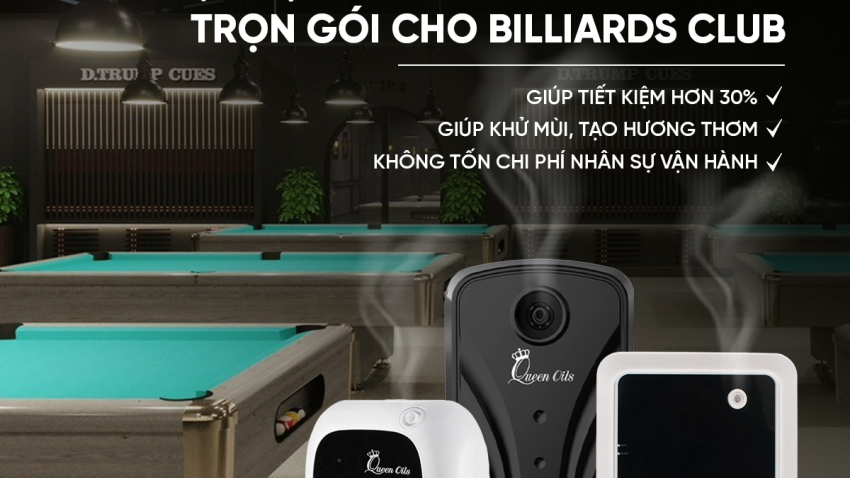 💥GIẢI PHÁP KHỬ MÙI – TẠO HƯƠNG THƠM ĐẲNG CẤP CHO CLB BILLIARD