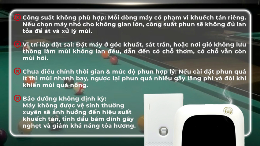 💥 Không gian kinh doanh vẫn “hôi” dù đã lắp máy khuếch tán?