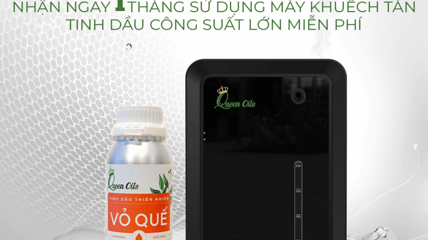 MUA 1000ML TINH DẦU, NHẬN NGAY 1 THÁNG SỬ DỤNG MÁY KHUẾCH TÁN TINH DẦU CÔNG SUẤT LỚN MIỄN PHÍ